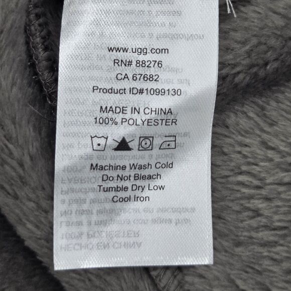 UGG Marlow Long Bathrobe Robe Womens Size Large Gray Belted  Soft Cozycore Bath - Picture 9 of 10